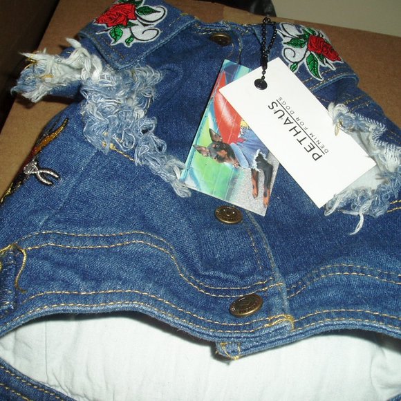 Pethaus Denim Dog Biker Jacket - Picture 3 of 4